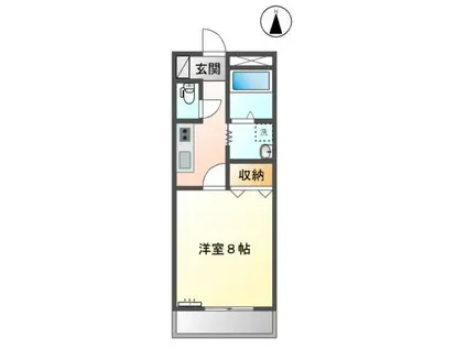 ファロ21(1K/2階)の間取り写真