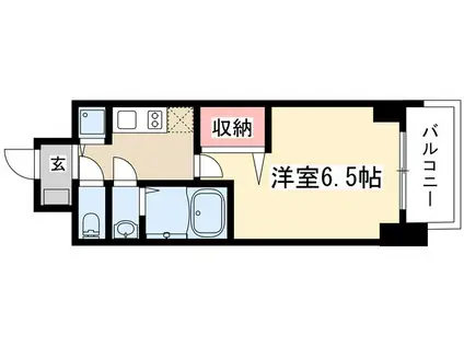 プレサンス丸の内レジデンスIII(1K/10階)の間取り写真