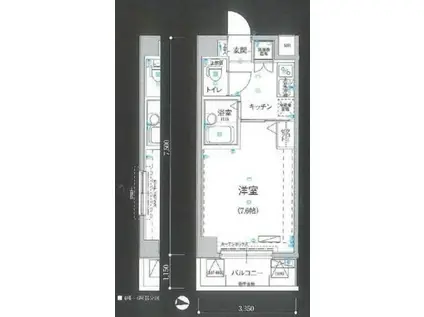 リヴシティ新宿弐番館(1K/4階)の間取り写真