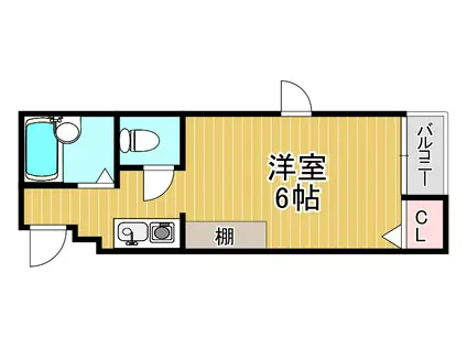 エスポワール波除(1K/3階)の間取り写真