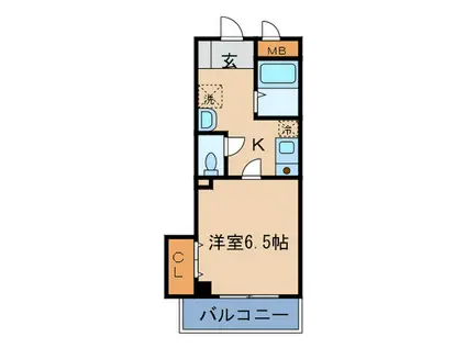 ブロッサム春日出(1K/4階)の間取り写真