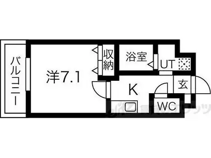 アヴァンス淡路(1K/1階)の間取り写真