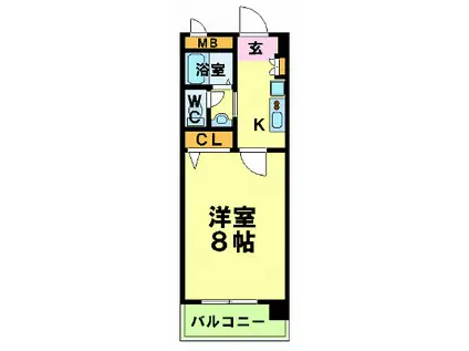 フィネス昭和町(1K/2階)の間取り写真