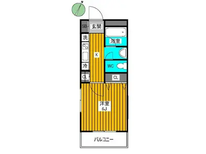 RKコート和田(1K/3階)の間取り写真