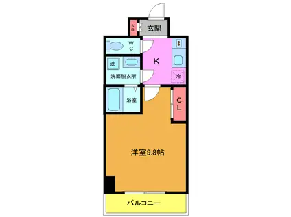 都営新宿線 一之江駅 徒歩1分 13階建 築5年(1K/11階)の間取り写真