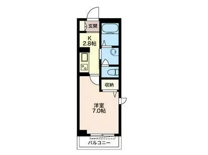 ルーチェ(1K/2階)の間取り写真