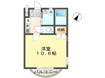 コンフォート梅村(1K/1階)の間取り写真