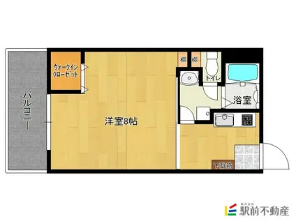 ゆたかビル(1K/2階)の間取り写真