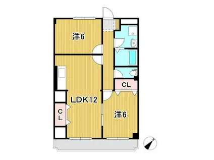 ニューマリッチ(2LDK/2階)の間取り写真