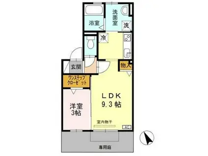 ドリームハイツ(1LDK/1階)の間取り写真