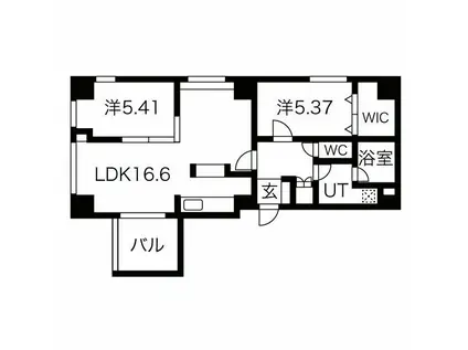 C・P・PURE隼人町(2LDK/4階)の間取り写真