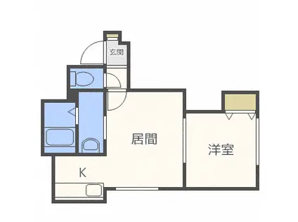 オーヴァルII(1LDK/3階)の間取り写真