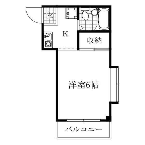ラ・アミーガ(ワンルーム/3階)の間取り写真