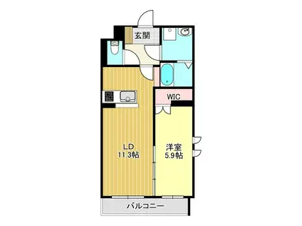 グランリーオ23(1LDK/3階)の間取り写真