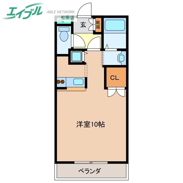 コッジィーコートFUKATA(ワンルーム/1階)の間取り写真