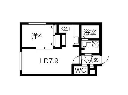 SEA THE STARS(1LDK/3階)の間取り写真