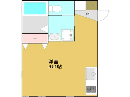 ピアチェーレ名駅(1K/1階)の間取り写真