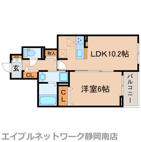 ベル グリシーヌ(1LDK/1階)の間取り写真