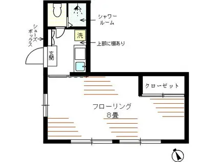 関口ハウス(1K/2階)の間取り写真
