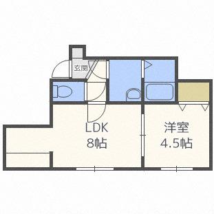 トワル24(1LDK/3階)の間取り写真