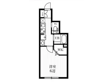 ミハス四谷三丁目(1K/1階)の間取り写真