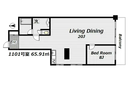 大永初台マンション(3LDK/11階)の間取り写真