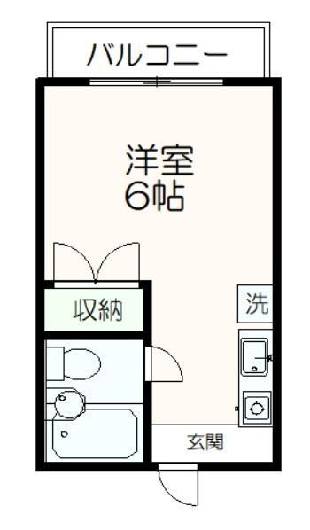 グリーンヒルズ多摩センター(ワンルーム/1階)の間取り写真