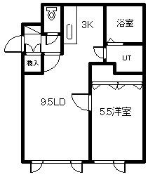 エスパニア名寄I(1LDK/1階)の間取り写真