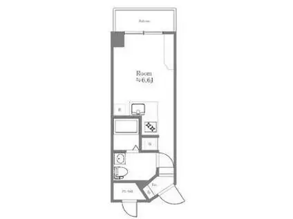 ライオンズマンション市谷薬王寺(ワンルーム/7階)の間取り写真