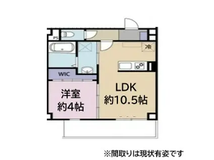 アリビラ六甲(1LDK/1階)の間取り写真