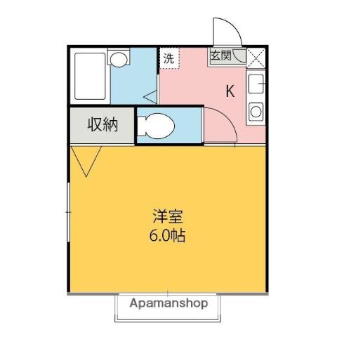 コンフォート上里5・6・7・8番館(1K/2階)の間取り写真