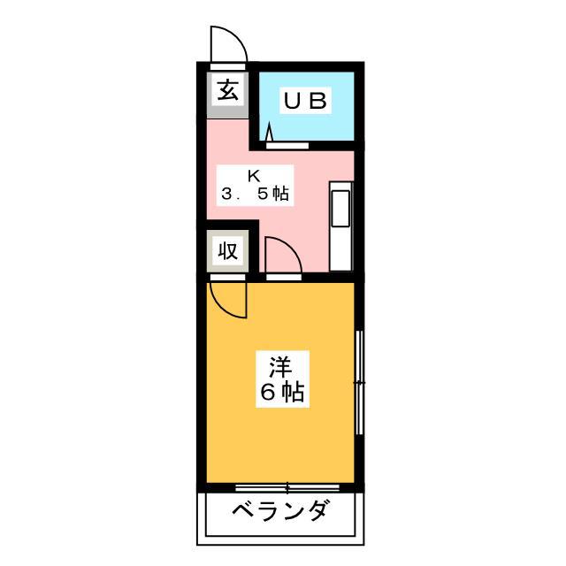 ドリームハイツ(1K/2階)の間取り写真