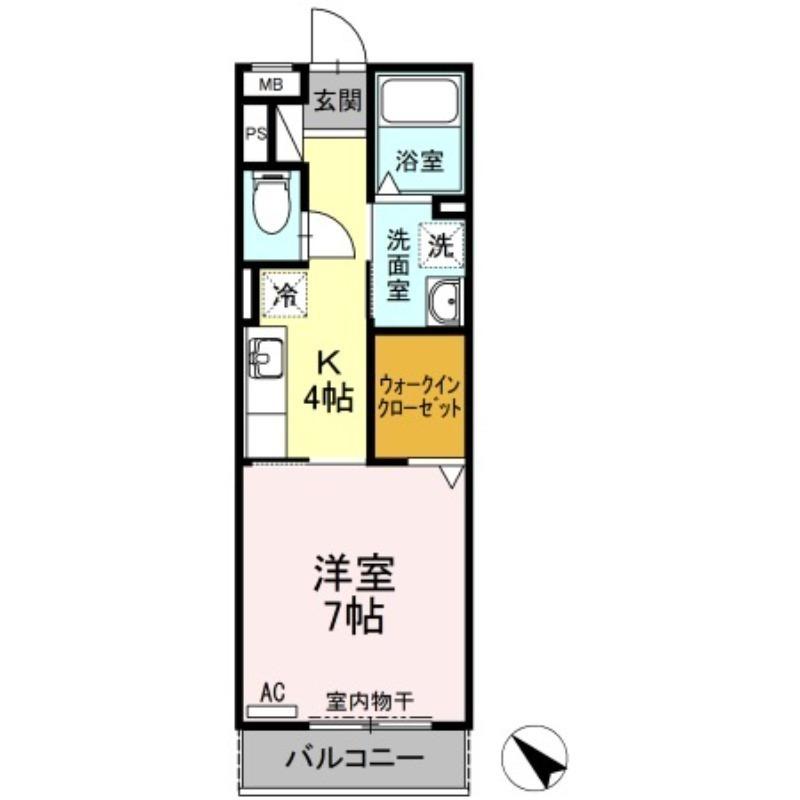 ラルーチェ(1K/3階)の間取り写真