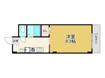 KANDM(1K/2階)の間取り写真