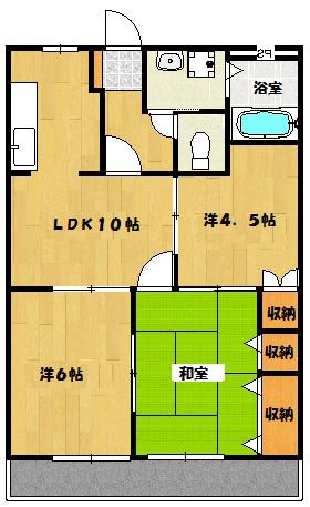 ピアコスモII(3LDK/2階)の間取り写真