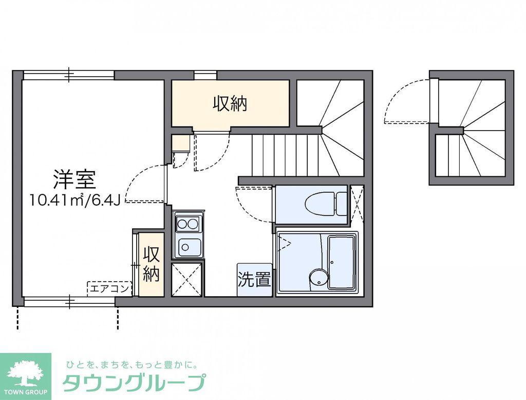 レオネクストHOSOYAII(1K/2階)の間取り写真
