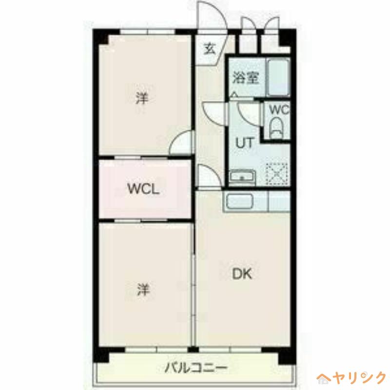 大曽根3棟(2DK/9階)の間取り写真