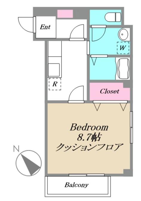 ルミエール(1K/3階)の間取り写真