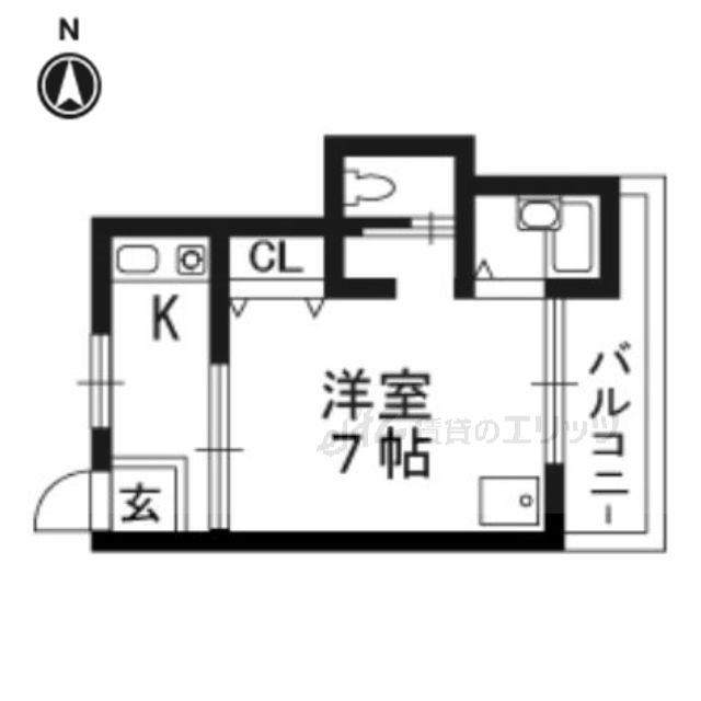 アンフィニィ橋の内IV(1K/2階)の間取り写真