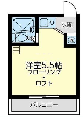 ブルーグレイス反町(ワンルーム/2階)の間取り写真