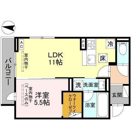 ＩＲいしかわ鉄道 金沢駅 徒歩14分 3階建 新築(1LDK/1階)の間取り写真