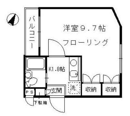 エクセレント中井(1K/1階)の間取り写真
