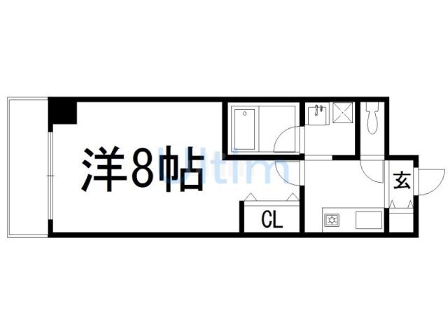 グレイス西京極(1K/2階)の間取り写真