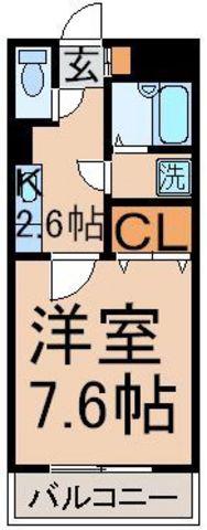 プルミエ(1K/2階)の間取り写真
