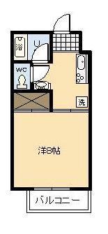 メゾンフレーズ(1K/1階)の間取り写真