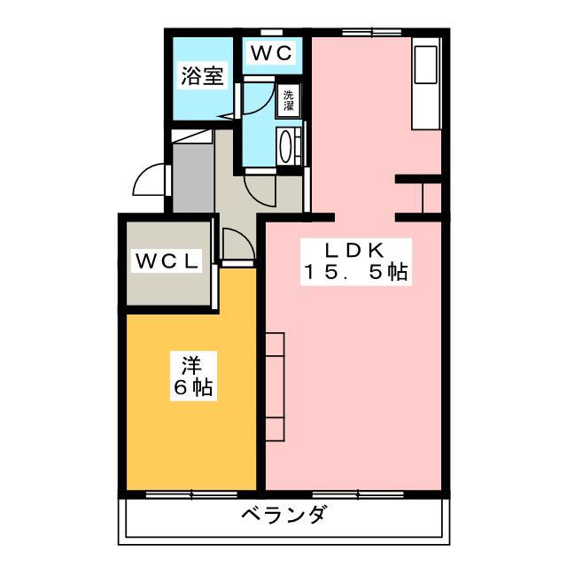 マンションカメリアII(1LDK/2階)の間取り写真