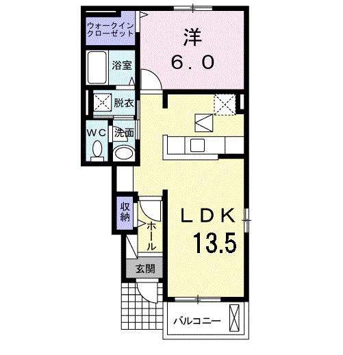 あじさい弐番館(1LDK/1階)の間取り写真