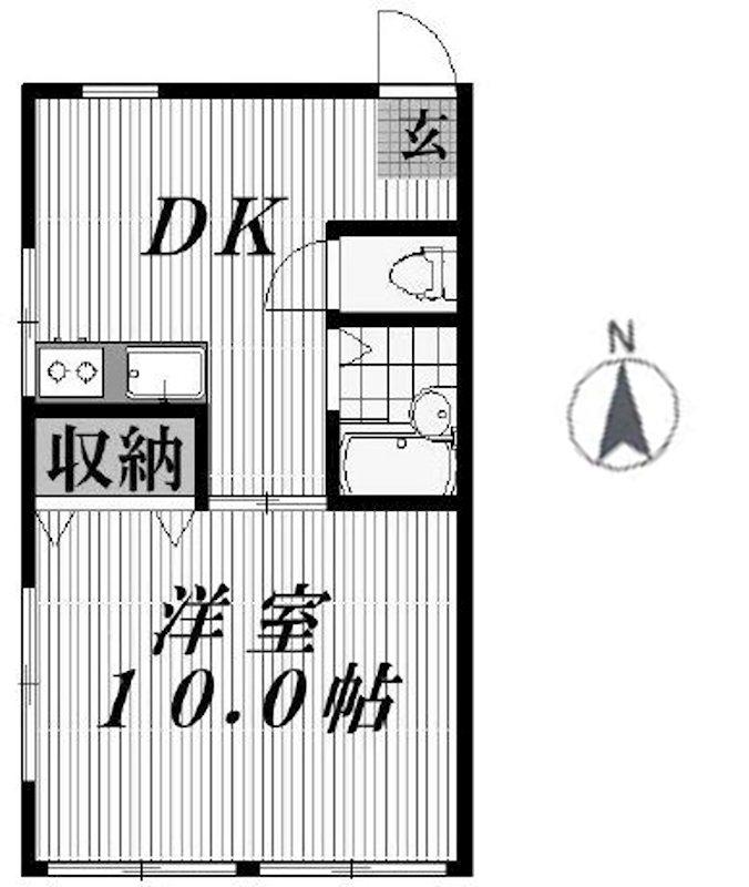 モナーク西池袋(1DK/3階)の間取り写真