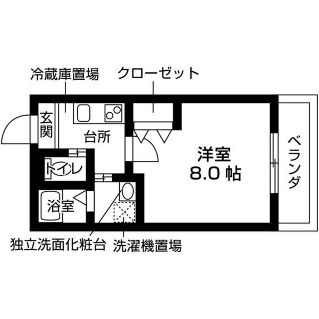 NAGEOIRE(1K/3階)の間取り写真