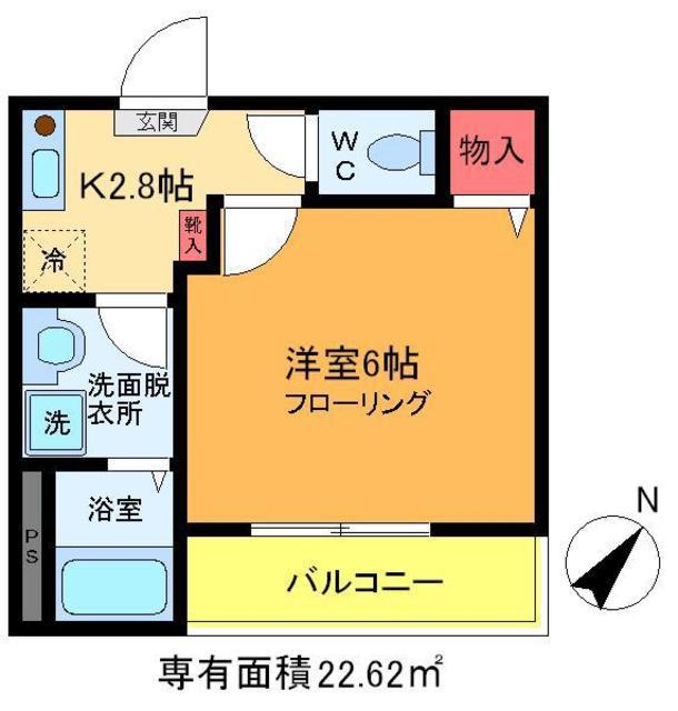 堀越メゾン(1K/4階)の間取り写真